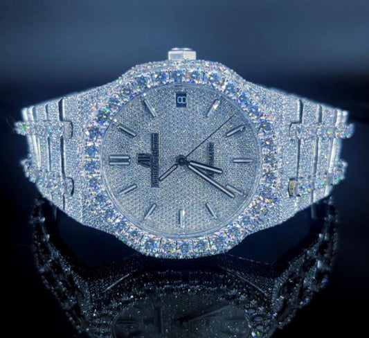 Moissanite Audemars Piguet Royal Oak Bustdown Silver